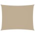 Toldo de vela rectangular tela Oxford beige 3,5x4,5