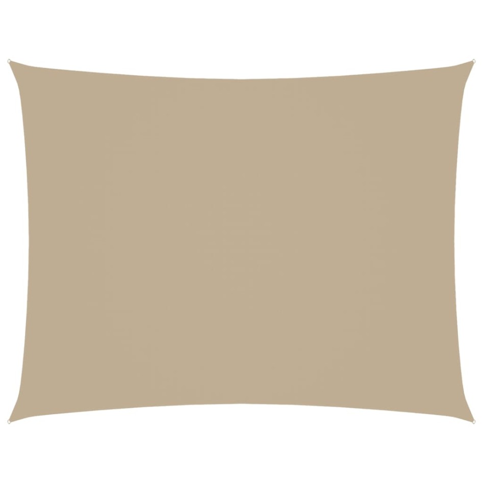 Toldo de vela rectangular tela Oxford beige 3,5x4,5