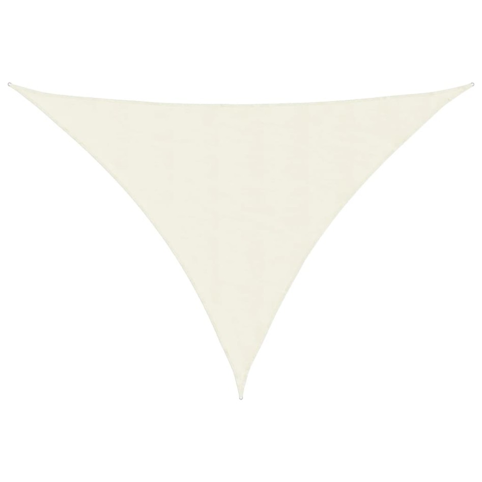 Toldo de vela triangular tela Oxford color crema 3x4x5