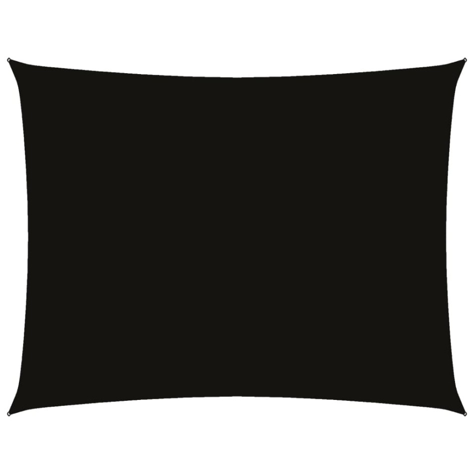 Toldo de vela rectangular tela Oxford negro 2x3,5