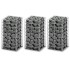 Cestas de muro de gaviones alambre galvanizado 25x25x50cm 3