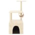 Rascador para gatos con postes de sisal color crema 109,5