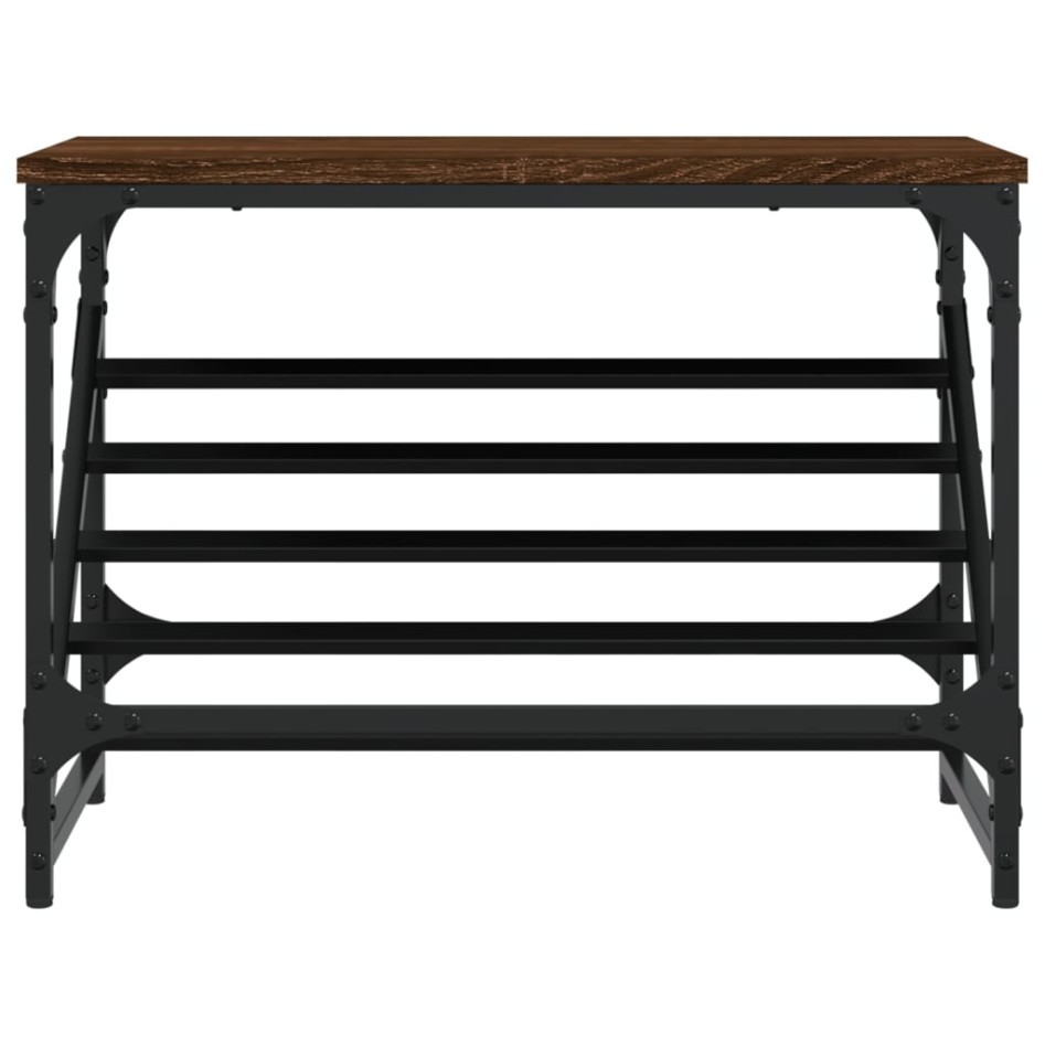 Mueble zapatero madera de ingeniería marrón roble 60x30x45