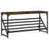 Mueble zapatero madera de ingeniería roble ahumado 90x30x45