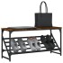 Mueble zapatero madera de ingeniería roble ahumado 90x30x45