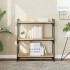 Librería 3 estantes madera ingeniería roble Sonoma 76x32x88