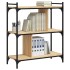Librería 3 estantes madera ingeniería roble Sonoma 76x32x88