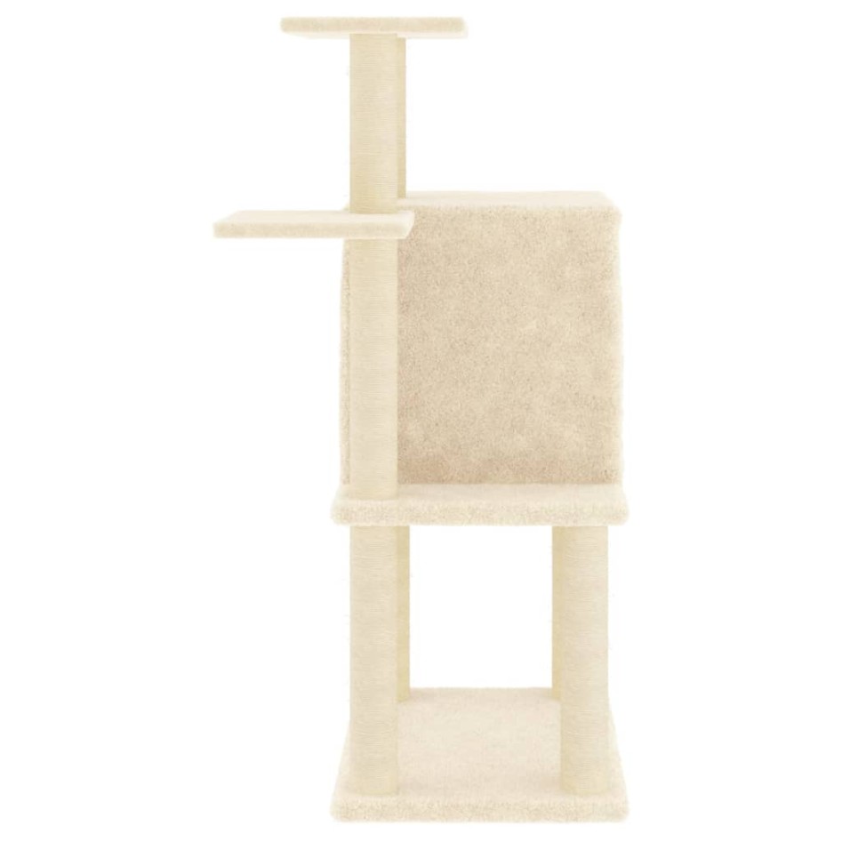 Rascador para gatos con postes de sisal color crema 97