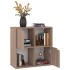 Estantería madera de ingeniería gris sonoma roble 60x27,5x88