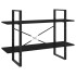 Estantería de 2 niveles madera contrachapada negro 100x30x70