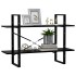 Estantería de 2 niveles madera contrachapada negro 100x30x70