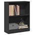 Estantería madera de ingeniería negro 60x24x76