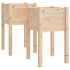 Jardineras 2 uds madera maciza de pino 40x40x70