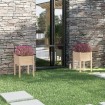 Jardineras 2 uds madera maciza de pino 50x50x70 cm