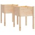 Jardineras 2 uds madera maciza de pino 50x50x70