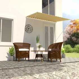 Toldo retráctil 200x150 cm amarillo y