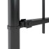 Valla de jardín con puntas de aro acero negro 1,8