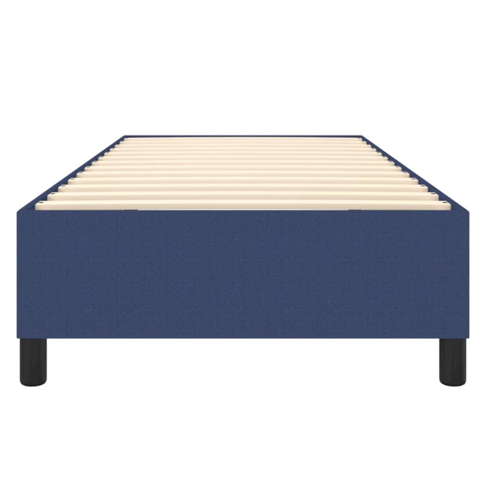 Estructura de cama box spring tela azul 90x190