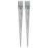 Picas de tierra 2 uds acero galvanizado plateado 10x10x91