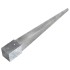 Picas de tierra 2 uds acero galvanizado plateado 10x10x91