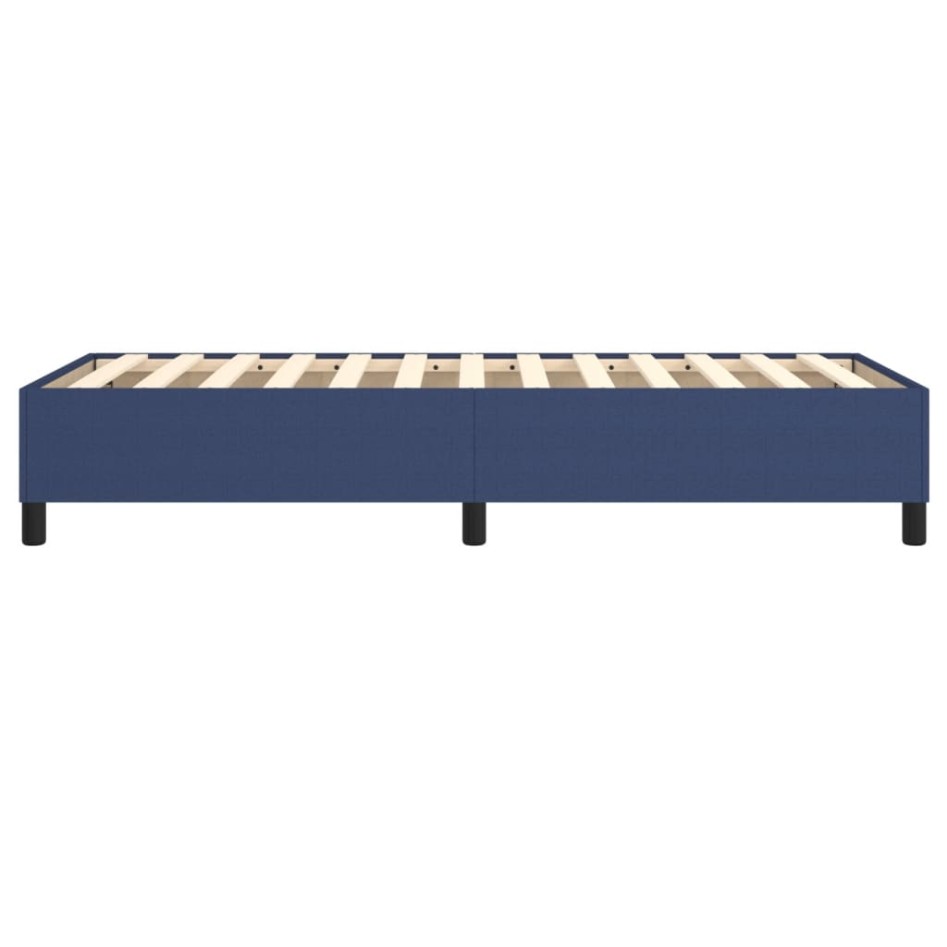 Estructura de cama box spring tela azul 90x190