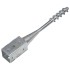 Picas de tierra 2 uds acero galvanizado plateado 10x10x57