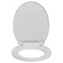 Tapa de WC cierre suave desenganche rápido ovalada gris
