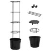 Macetero para tomates polipropileno gris antracita Ø39x150 cm