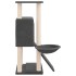 Rascador para gatos con postes de sisal gris oscuro 96