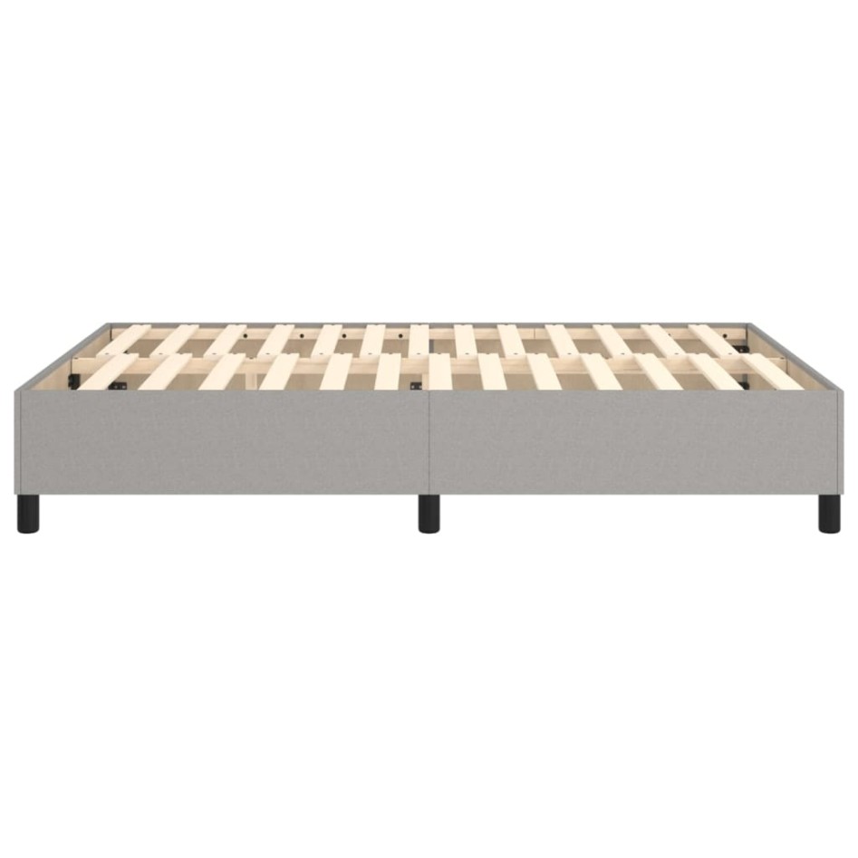 Estructura de cama box spring tela gris claro 140x190
