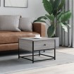 Mesa de centro madera contrachapada gris Sonoma 51x51x40 cm