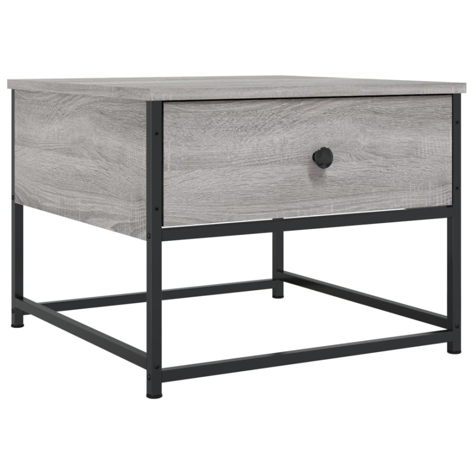 Mesa de centro madera contrachapada gris Sonoma 51x51x40