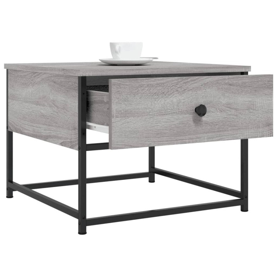 Mesa de centro madera contrachapada gris Sonoma 51x51x40