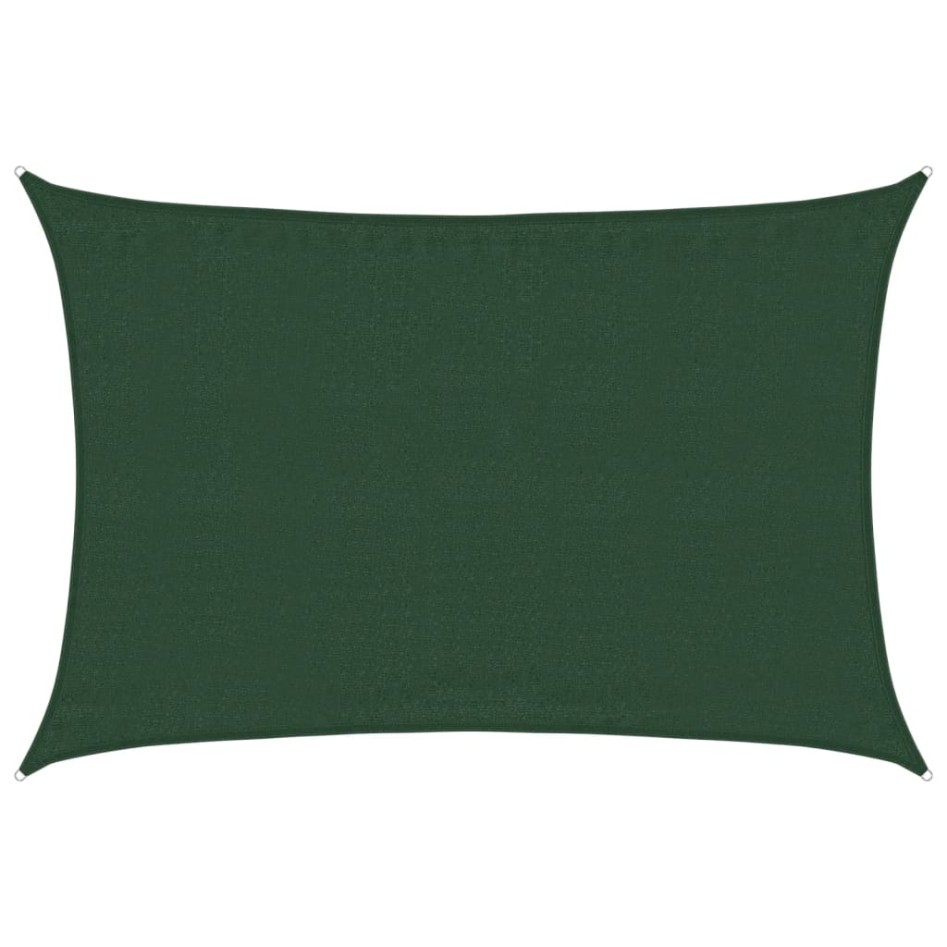 Toldo de vela verde oscuro HDPE 160 g/m² 3,5x5