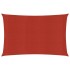 Toldo de vela HDPE rojo 160 g/m² 2,5x5