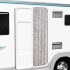 Cortina mosquitera marrón y beige chenilla 56x200