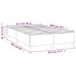 Estructura de cama box spring tela marrón 120x200