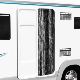 Cortina mosquitera gris antracita chenilla 56x200