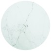 Tablero de mesa diseño mármol vidrio templado blanco Ø60x0,8 cm