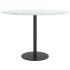 Tablero de mesa diseño mármol vidrio templado blanco Ø60x0,8