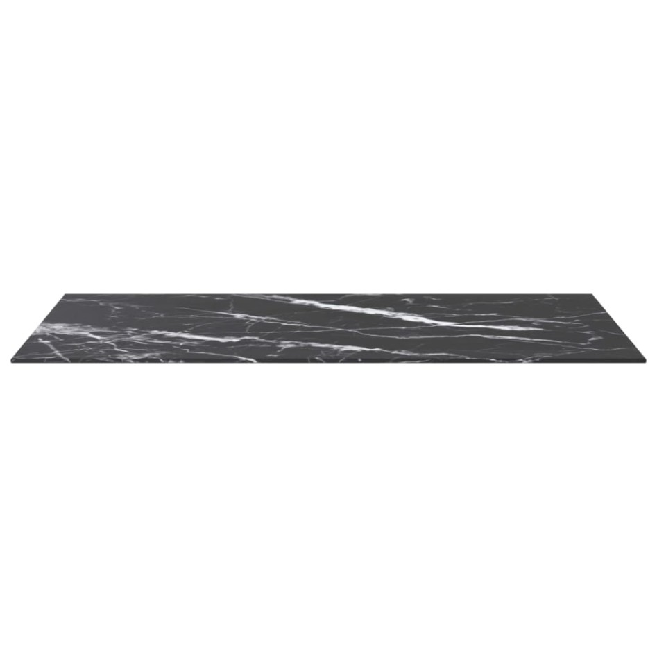 Tablero mesa diseño mármol vidrio templado negro 100x50 cm 6