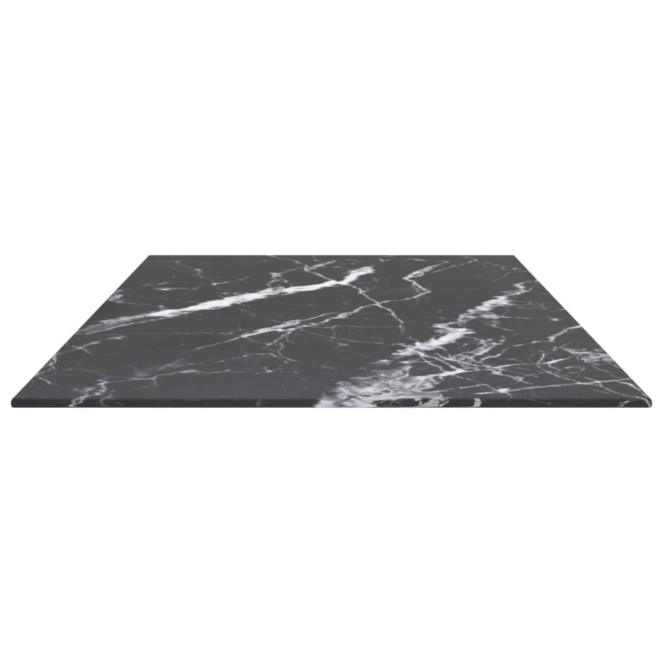 Tablero mesa diseño mármol vidrio templado negro 100x50 cm 6