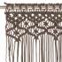 Cortina de macramé algodón gris taupé 140x240