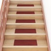 Alfombrilla autoadhesiva escalera 15 uds rojo 60x25 cm