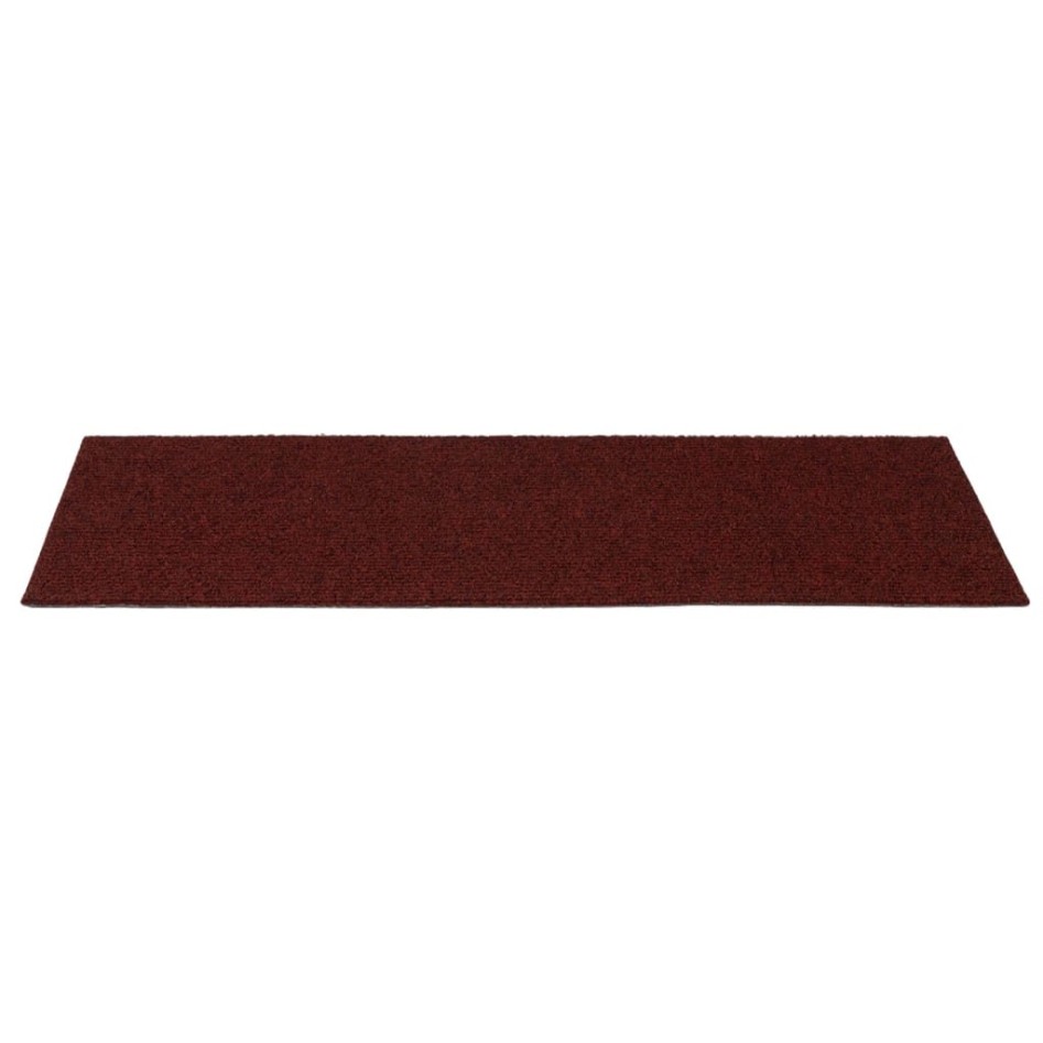 Alfombrilla autoadhesiva escalera 15 uds rojo 60x25