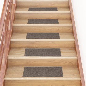 Alfombrilla autoadhesiva escalera 15 uds crema 60x25