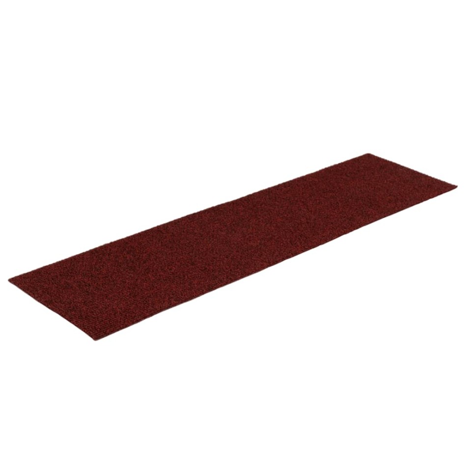 Alfombrilla autoadhesiva escalera 15 uds rojo 76x20