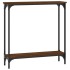 Mesa consola madera de ingeniería marrón roble 75x22,5x75