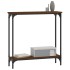Mesa consola madera de ingeniería marrón roble 75x22,5x75
