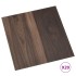 Tarimas de suelo autoadhesivas 20 uds PVC marrón oscuro 1,86